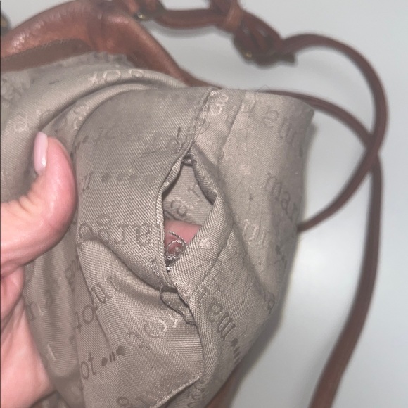 Margot Tan Leather Crossbody Bag adjustable strap/ preowned - Picture 13 of 14